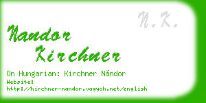 nandor kirchner business card