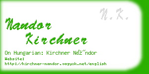 nandor kirchner business card